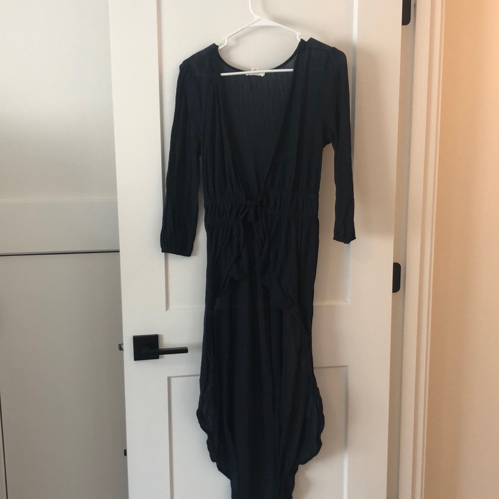 Nordstrom long dark blue sweater